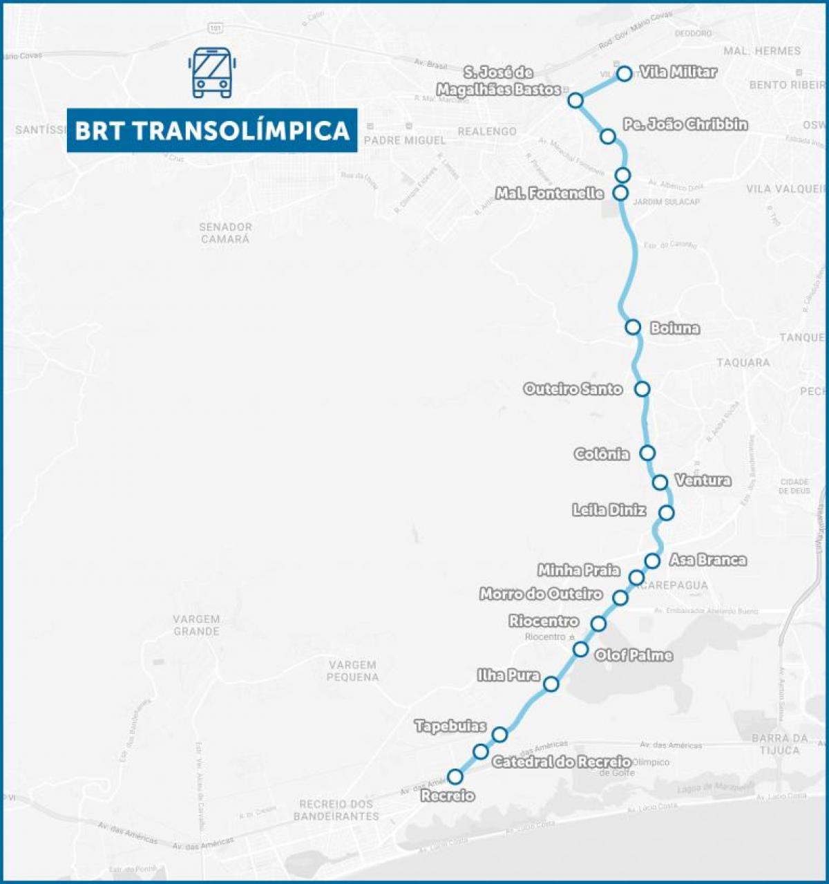 Ramani ya BRT TransOlimpica