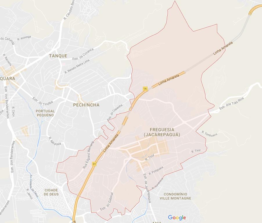 Ramani ya Freguesia de Jacarepaguá