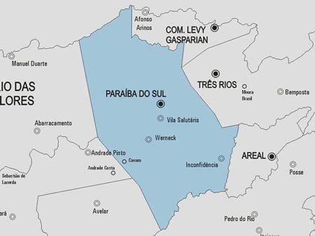 Ramani ya Paraíba do Sul manispaa