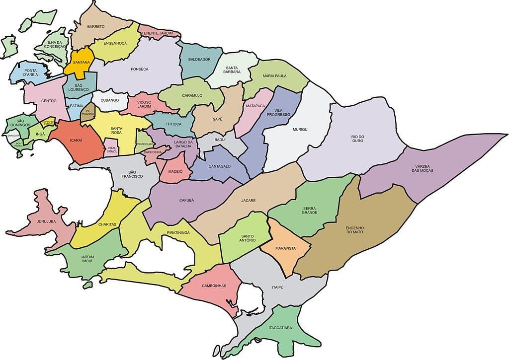 Ramani ya Quartiers Niterói