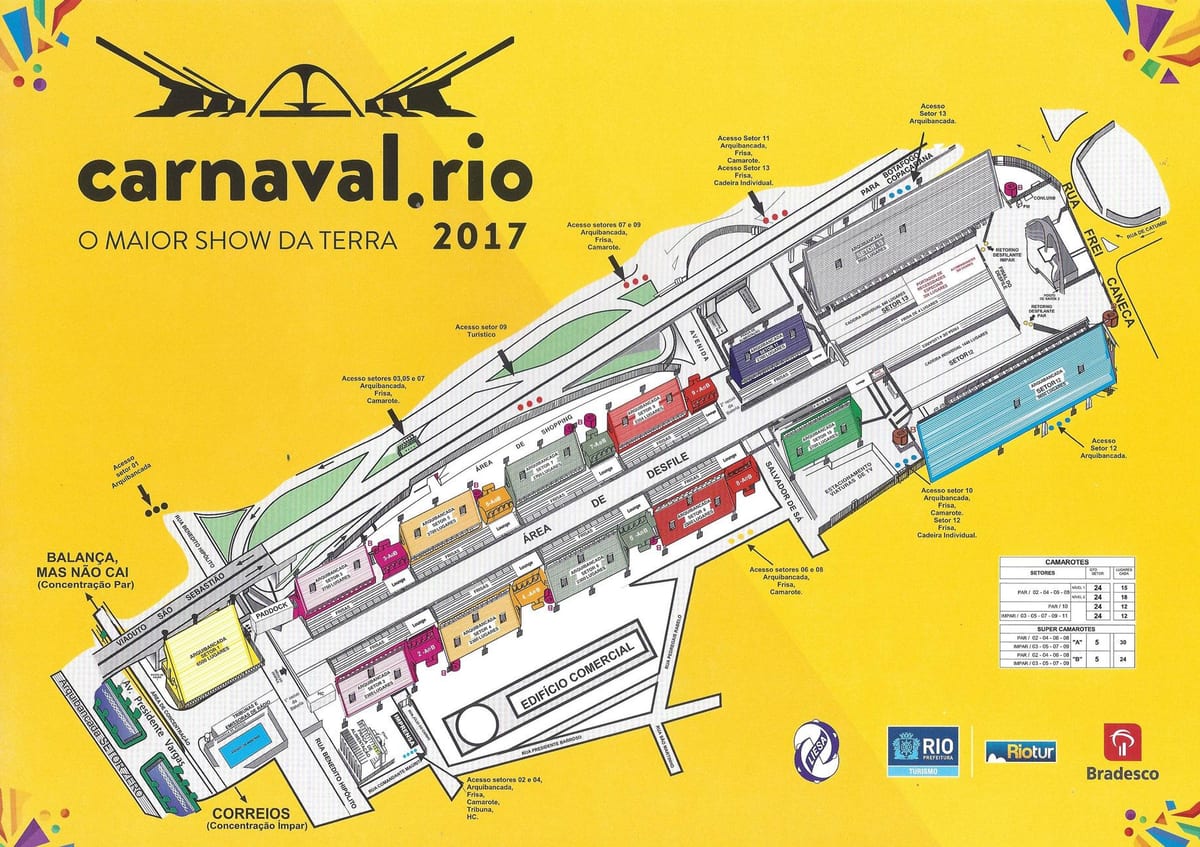 Ramani ya Sambodrome Marquês de Sapucaí