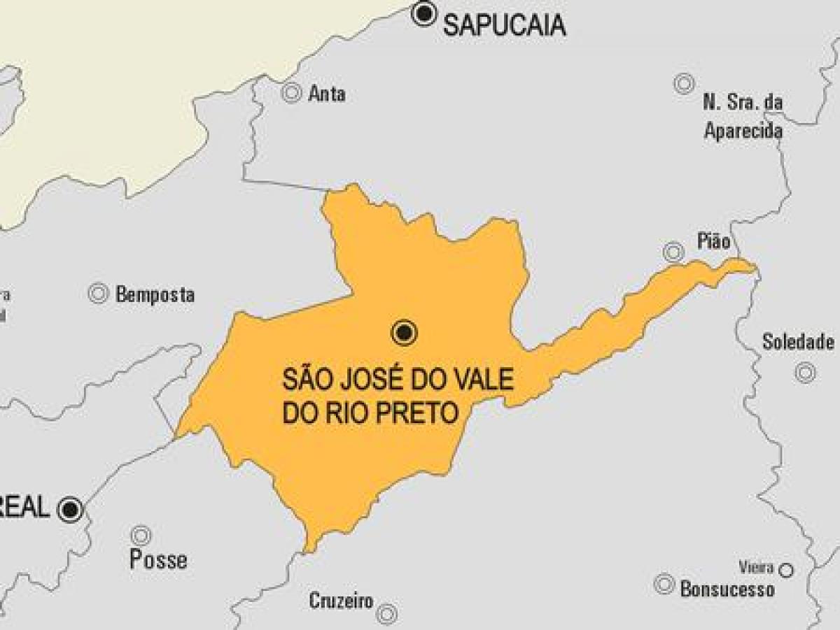 Ramani ya São José do Vale do Rio Preto manispaa