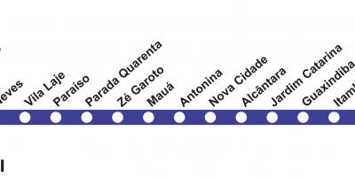 Ramani ya Rio de Janeiro metro - Line 3 (blue)